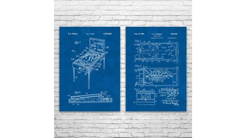 pinball patent wall art