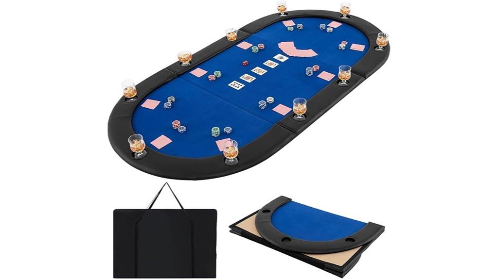 portable poker table set