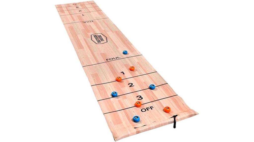 portable shuffleboard table set