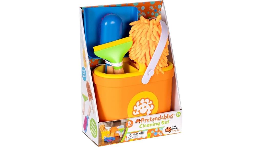 pretend cleaning playset storage