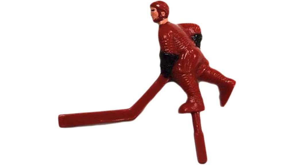 red bubble hockey player
