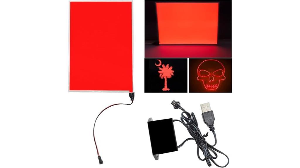 red electroluminescent light sheet