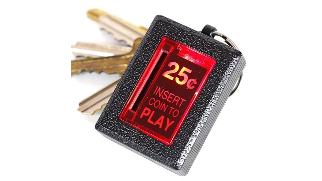 retro arcade game keychain