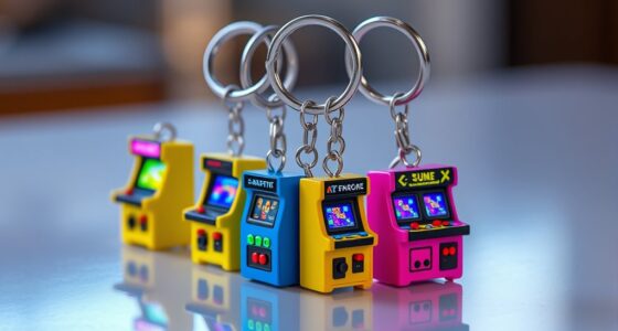 retro arcade keychain collection