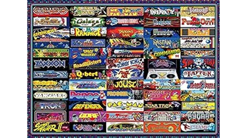 retro arcade puzzle collage
