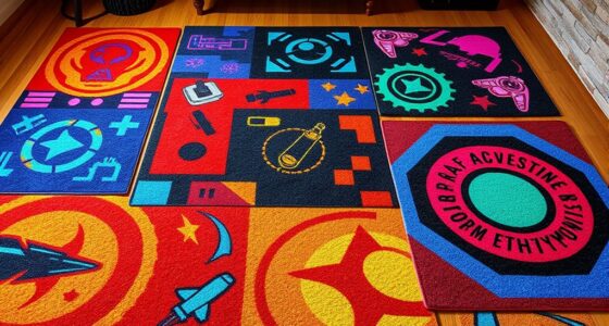 retro arcade rug collection