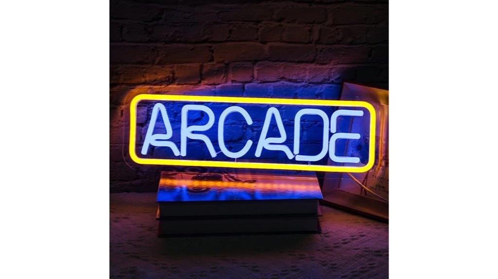 retro blue yellow led