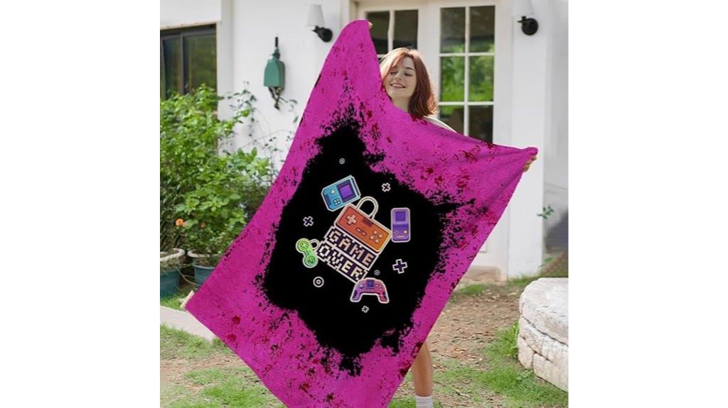 retro gaming blanket wrap