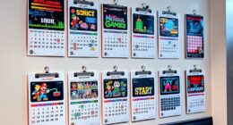 retro gaming calendar collection