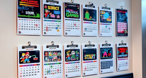 retro gaming calendar collection