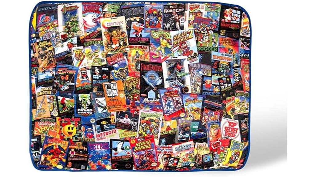 retro gaming fleece blanket