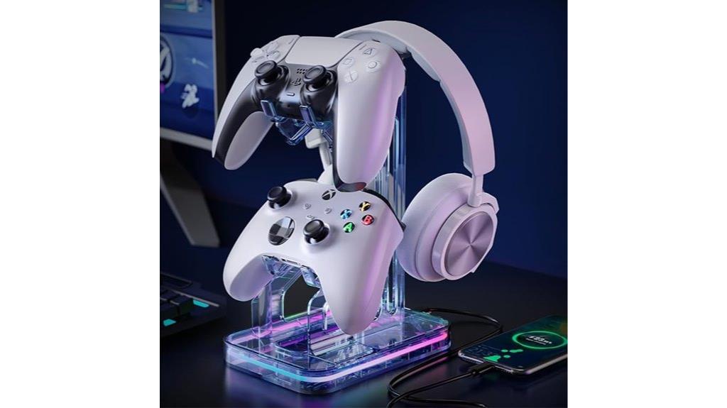 rgb lit headphone stand