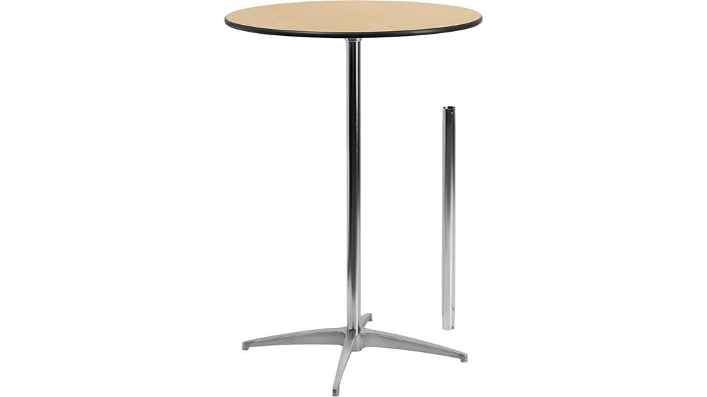 round wooden cocktail table