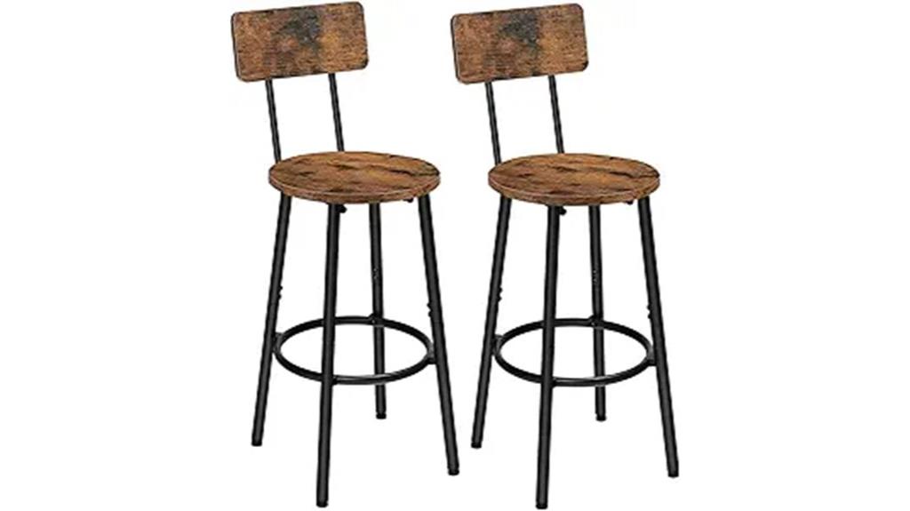 rustic backless bar stools