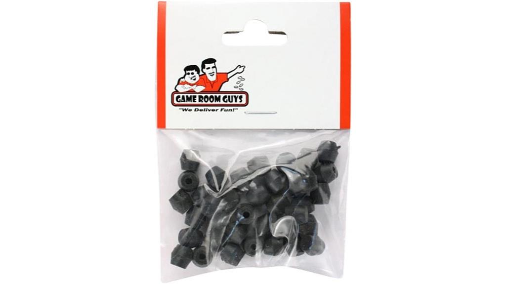set of 36 black rubber caps