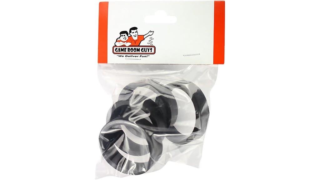 set of four black rubber flippers