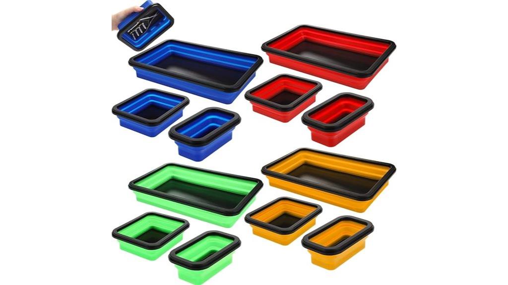 set of magnetic parts trays