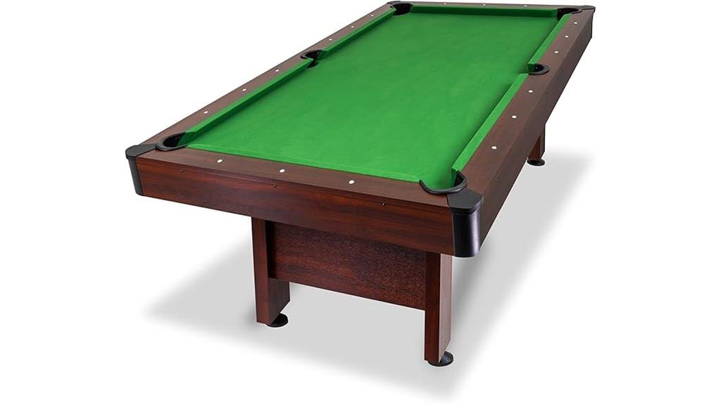 seven foot wood finished table