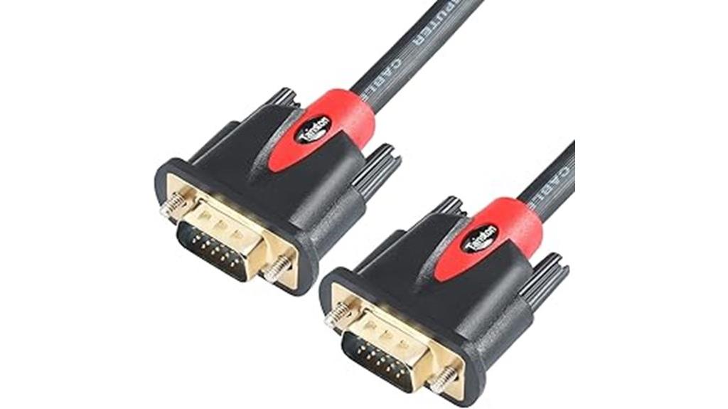 six foot vga male cable