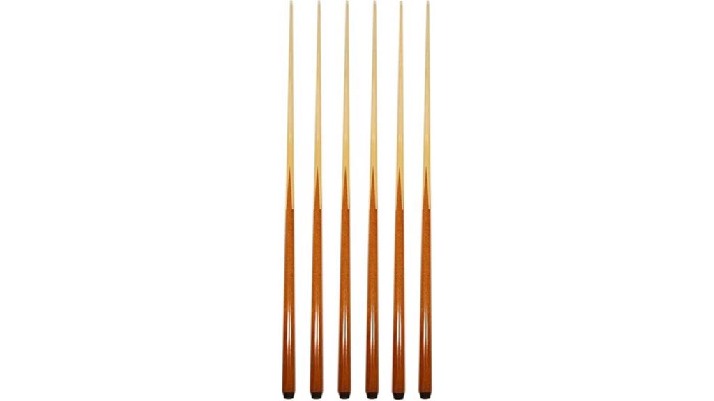 six piece pool cue set