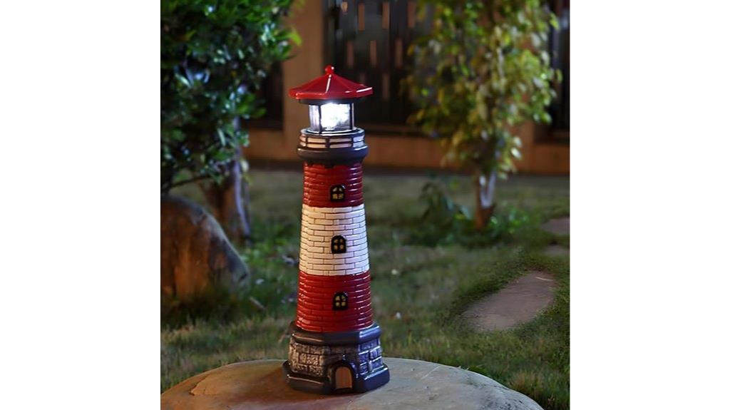 solar lighthouse garden decor