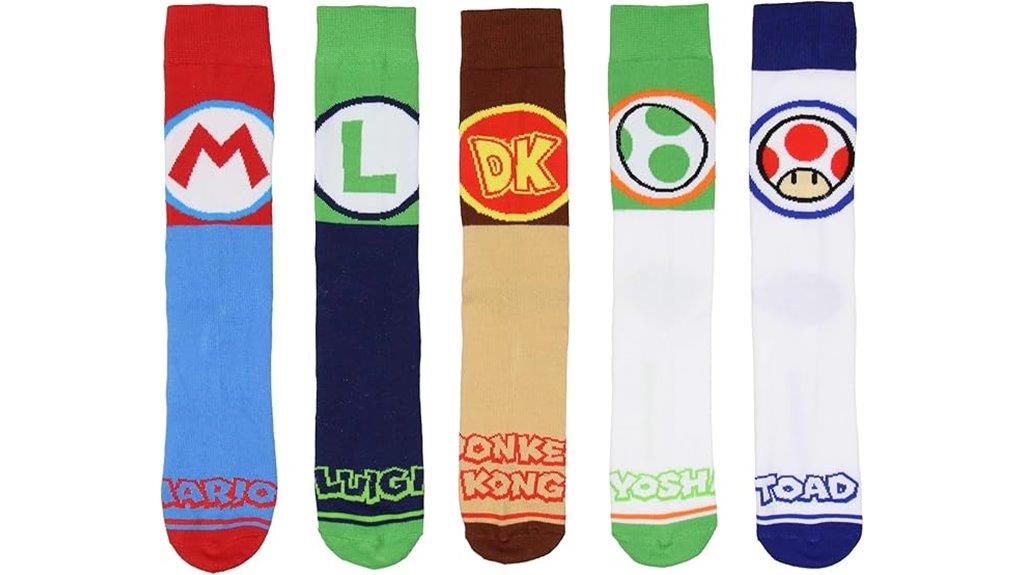 super mario crew socks