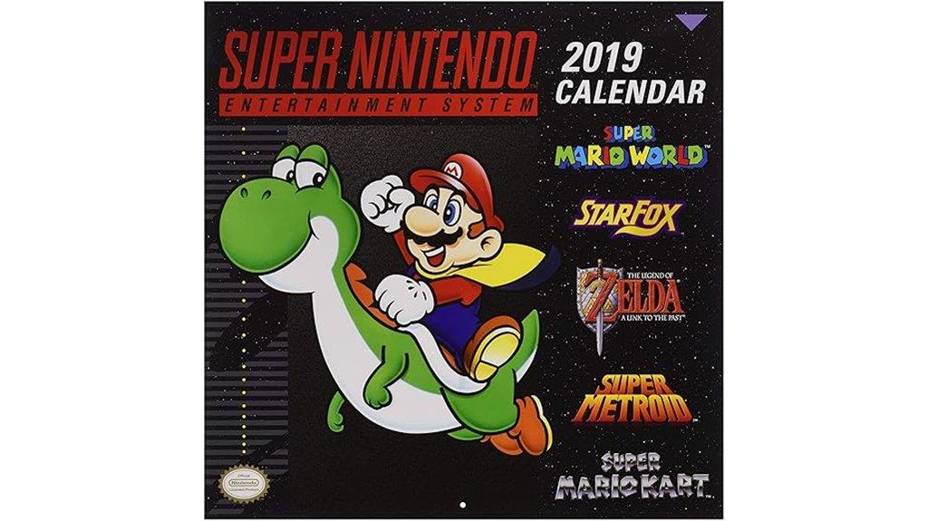 super nintendo 2019 calendar