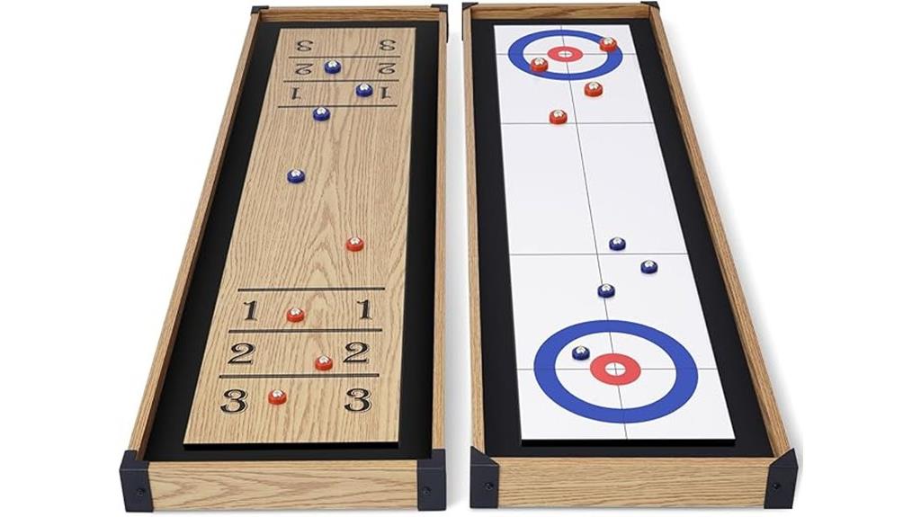 tabletop shuffleboard curling set