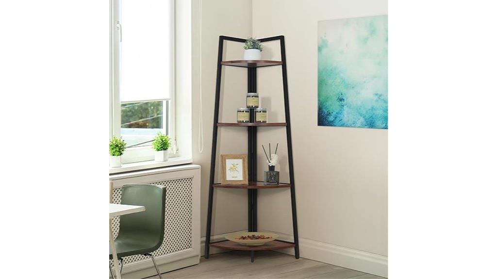 tall 4 tier corner shelf