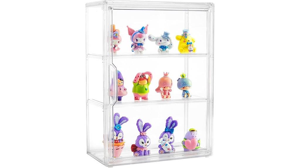 three tier acrylic display