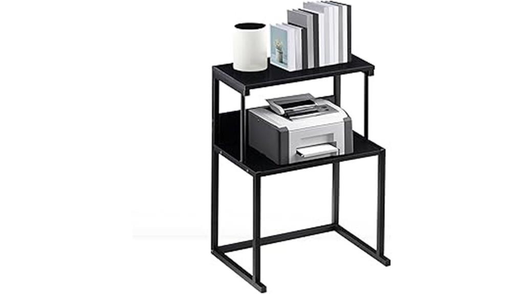 three tier desktop printer stand