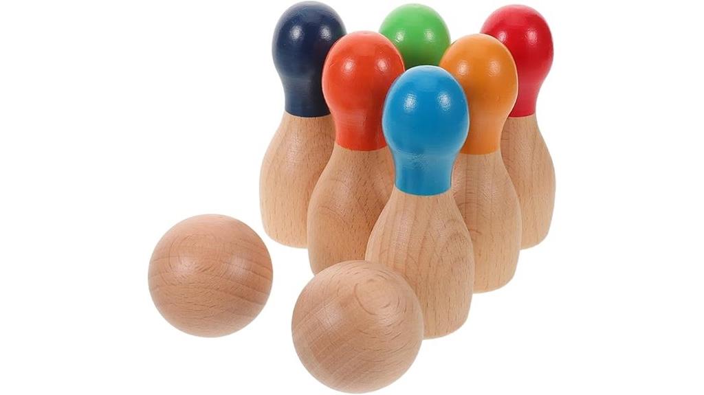 toddler wooden bowling game