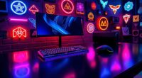top gaming neon sign desks