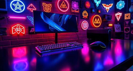 top gaming neon sign desks