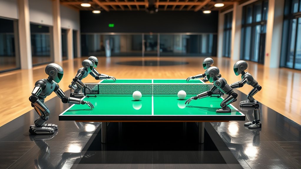 top table tennis robot picks