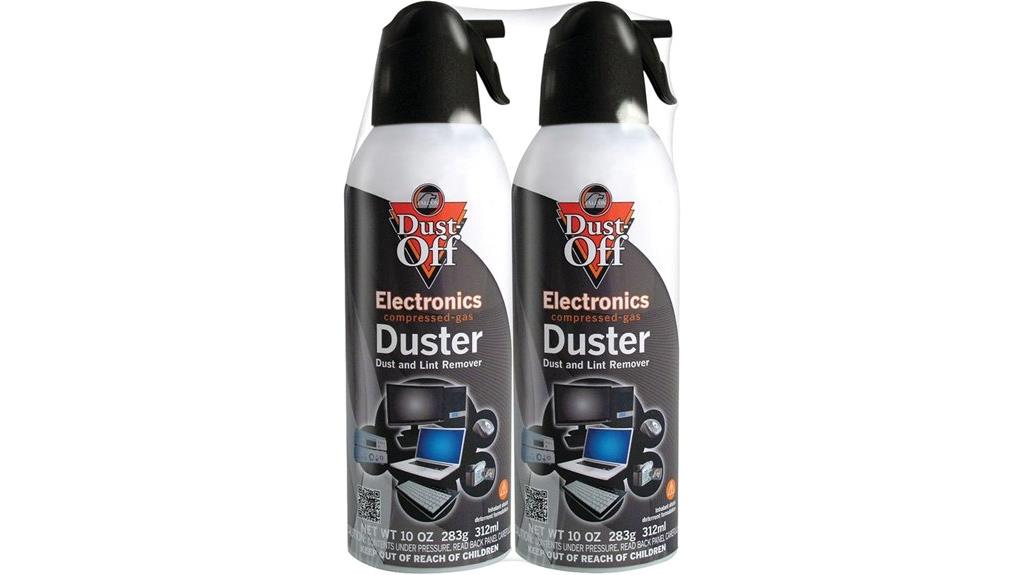 two 10 oz dust off dusters