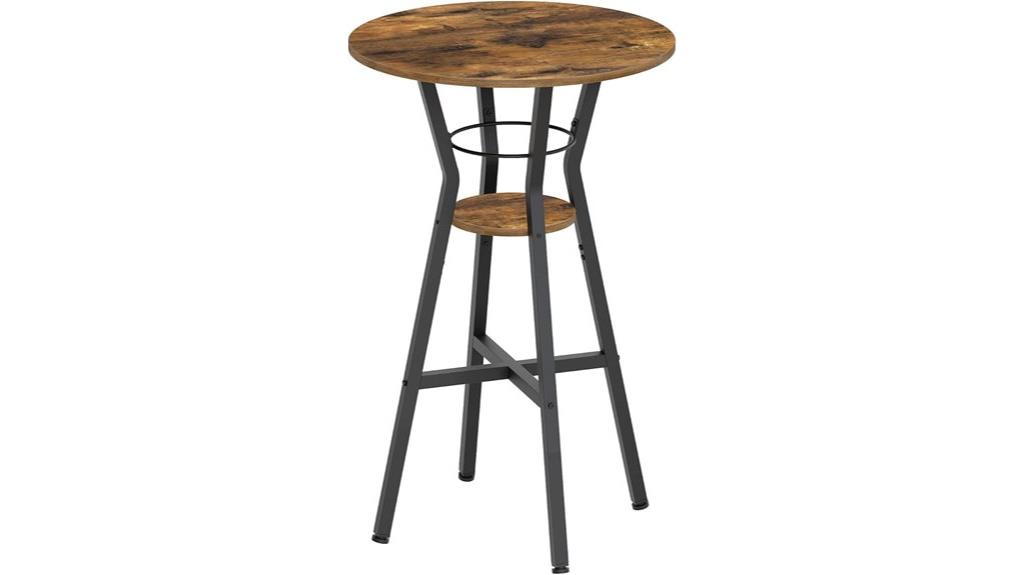 two tier round bar table