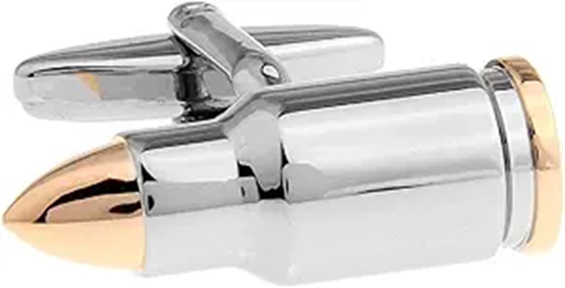 two tone shell cufflinks gift