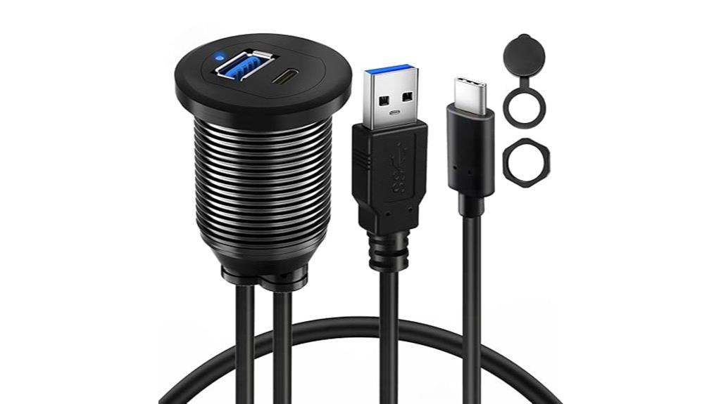 type c car usb extension