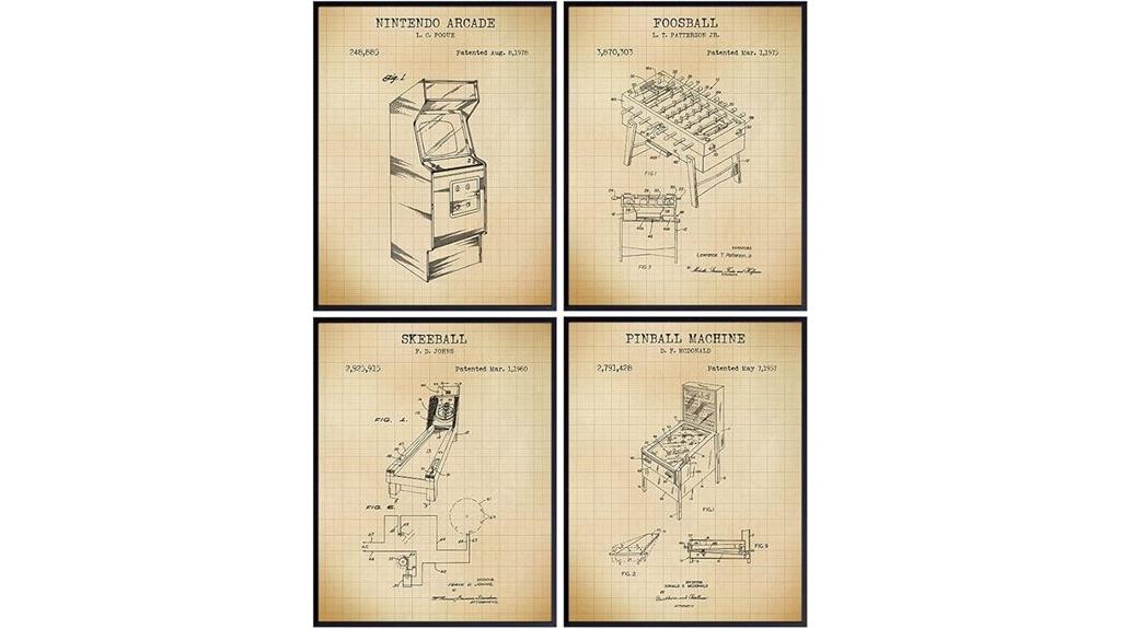 vintage arcade wall posters