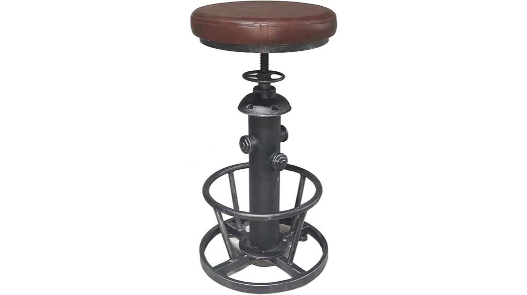 vintage industrial adjustable bar stool