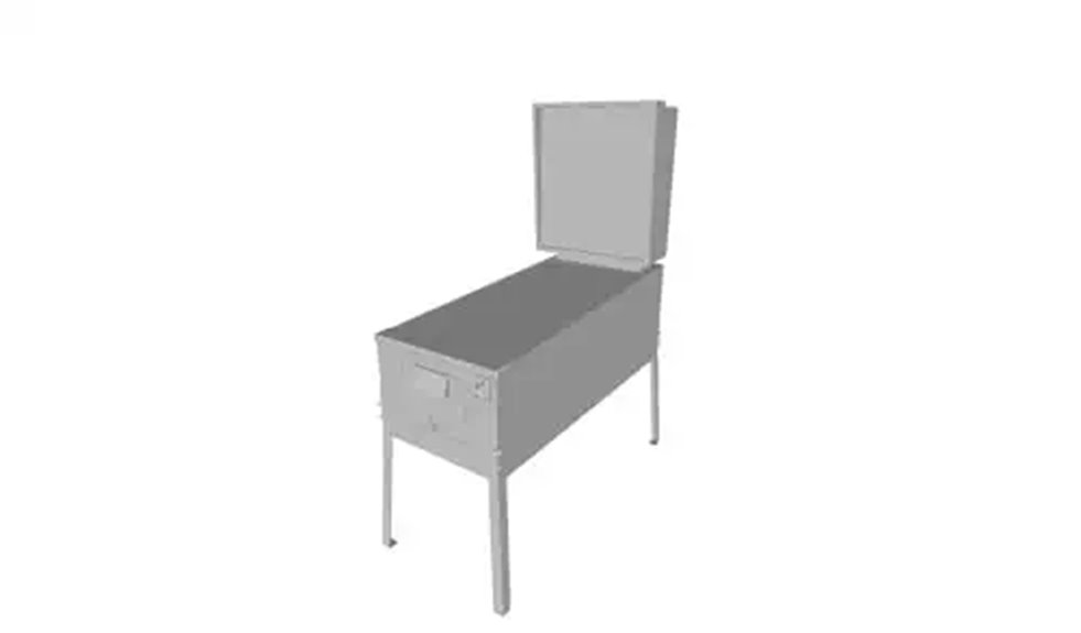 vintage pinball machine display