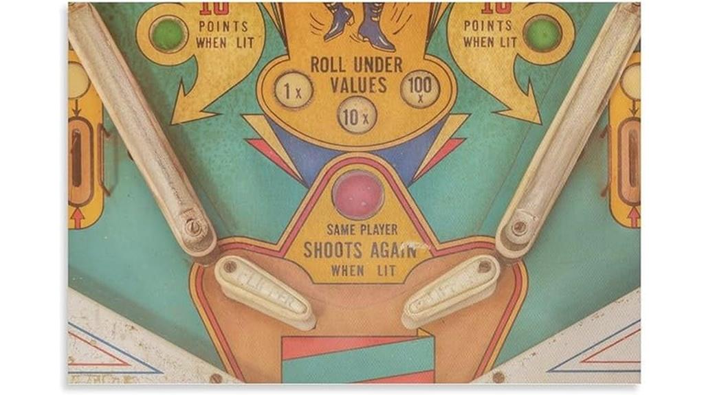 vintage pinball machine poster