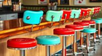 vintage style soda bar stools