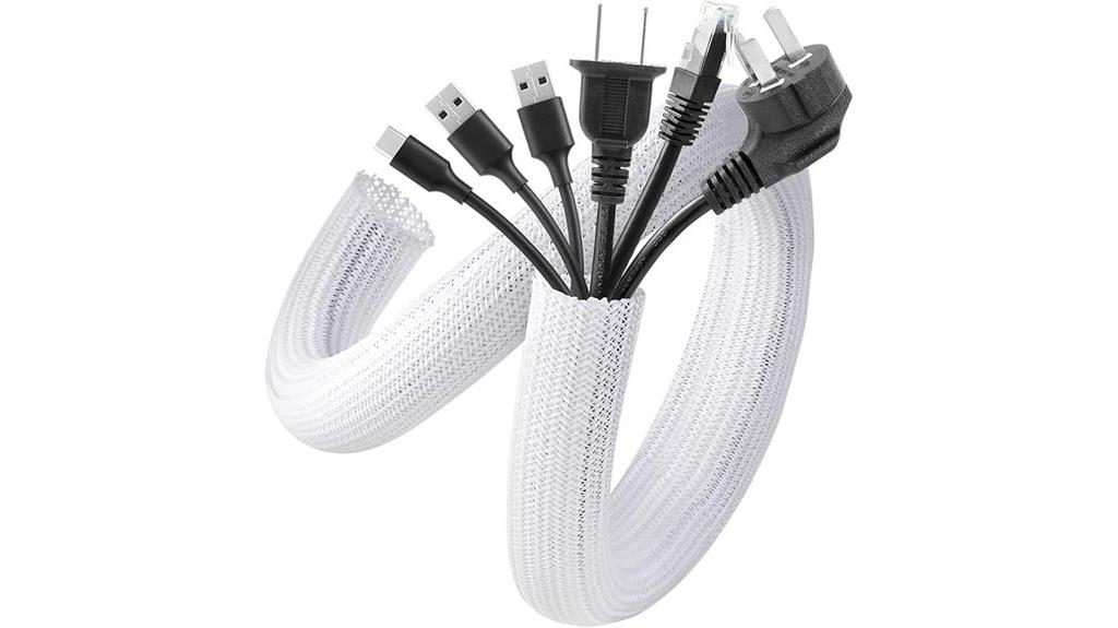 white 5ft cable sleeves