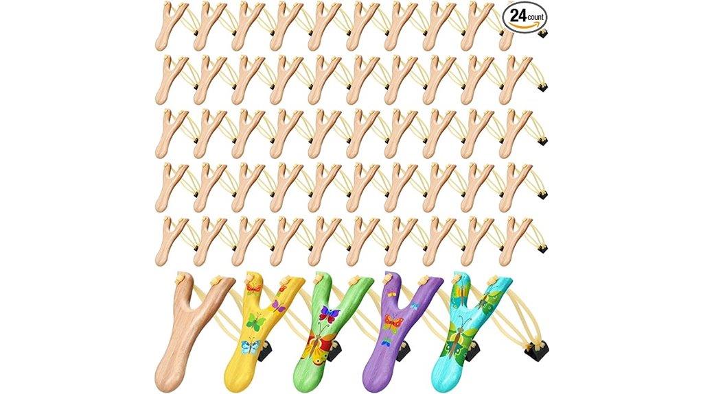 wooden slingshot camping toy