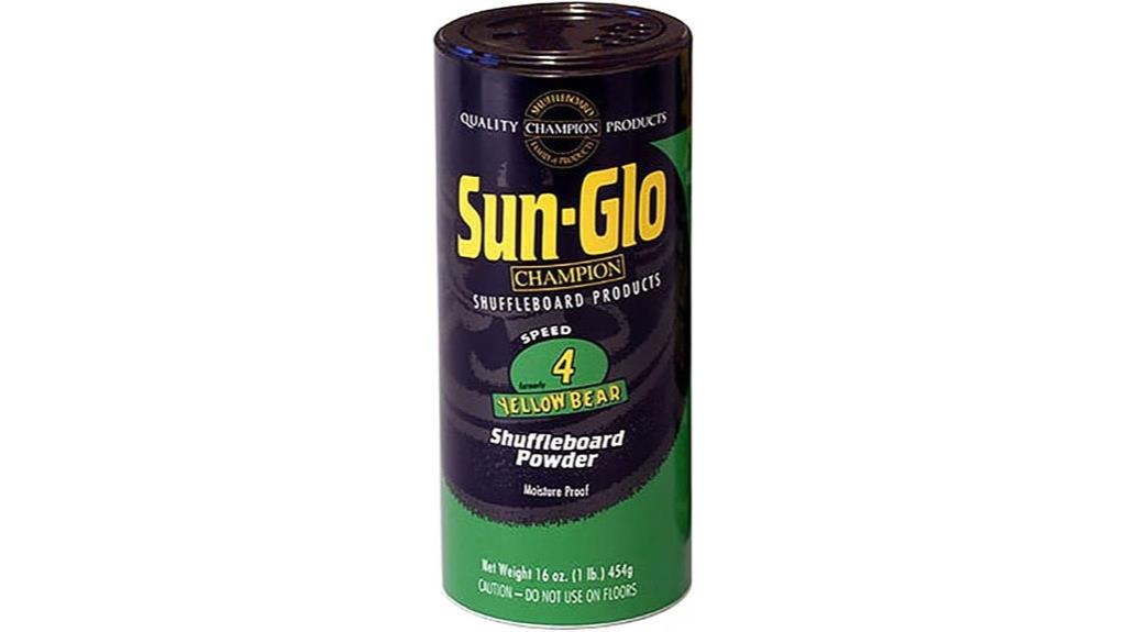 yellow shuffleboard wax