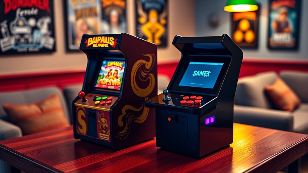 compact multiplayer arcade setup