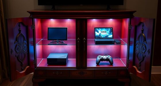 modern cocktail cabinet conversion