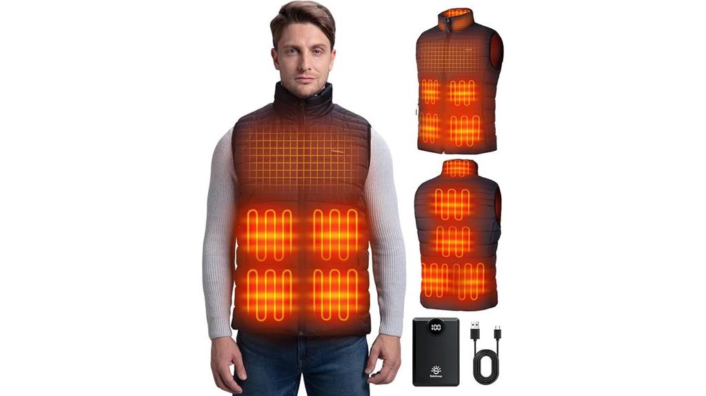 men s heated vest with zones